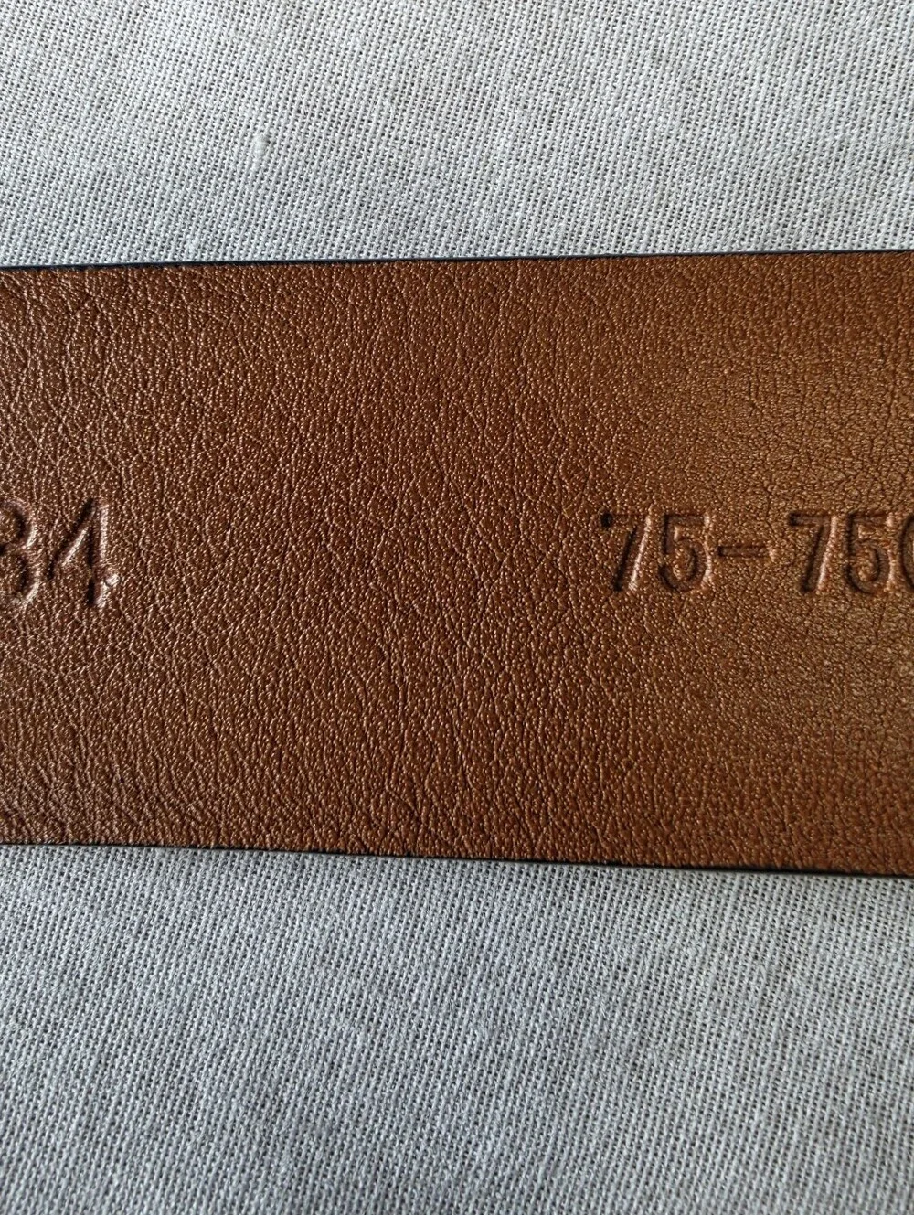 Johnston and Murphy Men's Size 34 Diagonal-Etched Tan Leather Belt MSRP $79.50